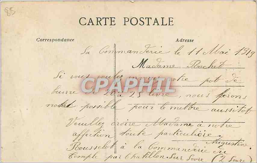 CPA Saint Laurent sur Sevre Vendee L'Eglise  — Rückseite