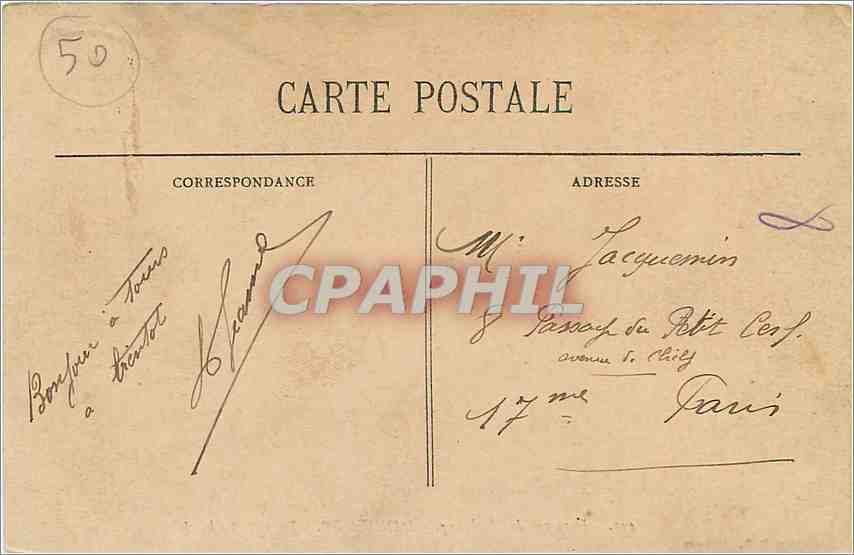CPA Environs de Cherbourg Landemer Paysage et Chalets  — Rückseite