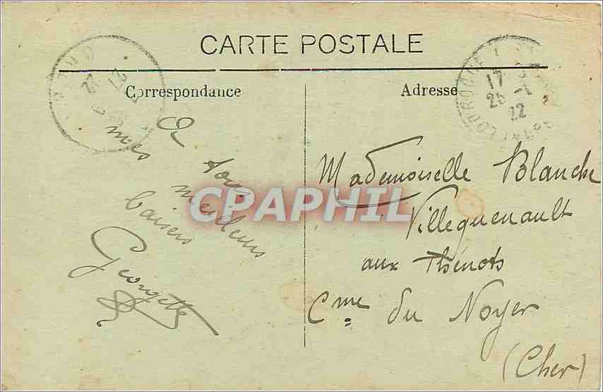 CPA Fresselines Creuse Vallee de la Petite Creuse  — Rückseite