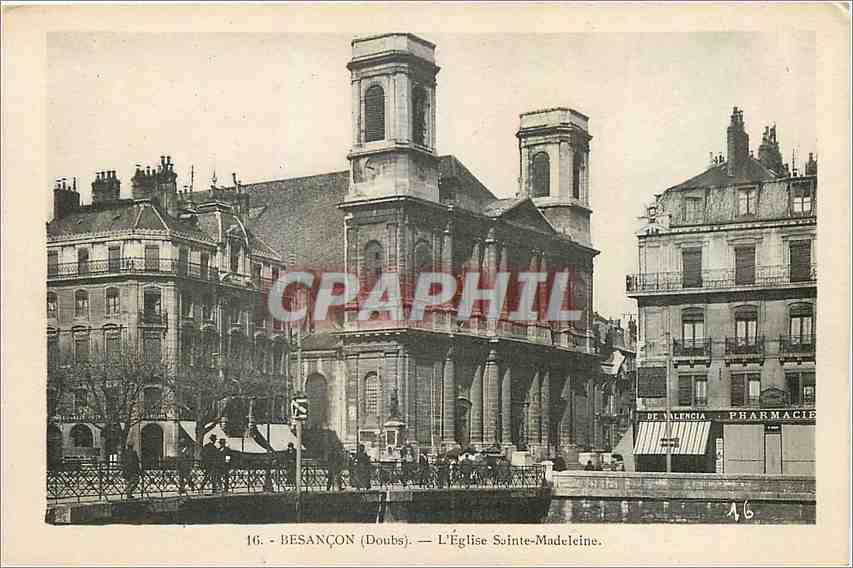 CPA Besancon Doube L'Eglise Sainte Madeleine 