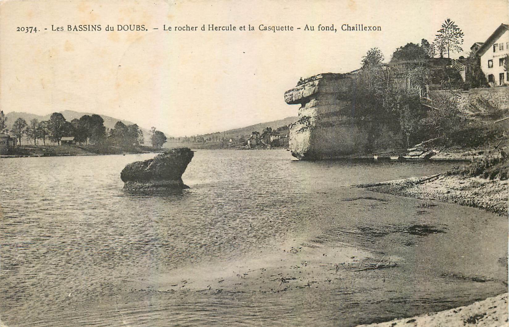 CPA Les Bassins du Doubs Le rocher d'Hercule et la Casquette 