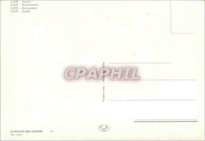 CPM Capri Enchantement  — Rückseite
