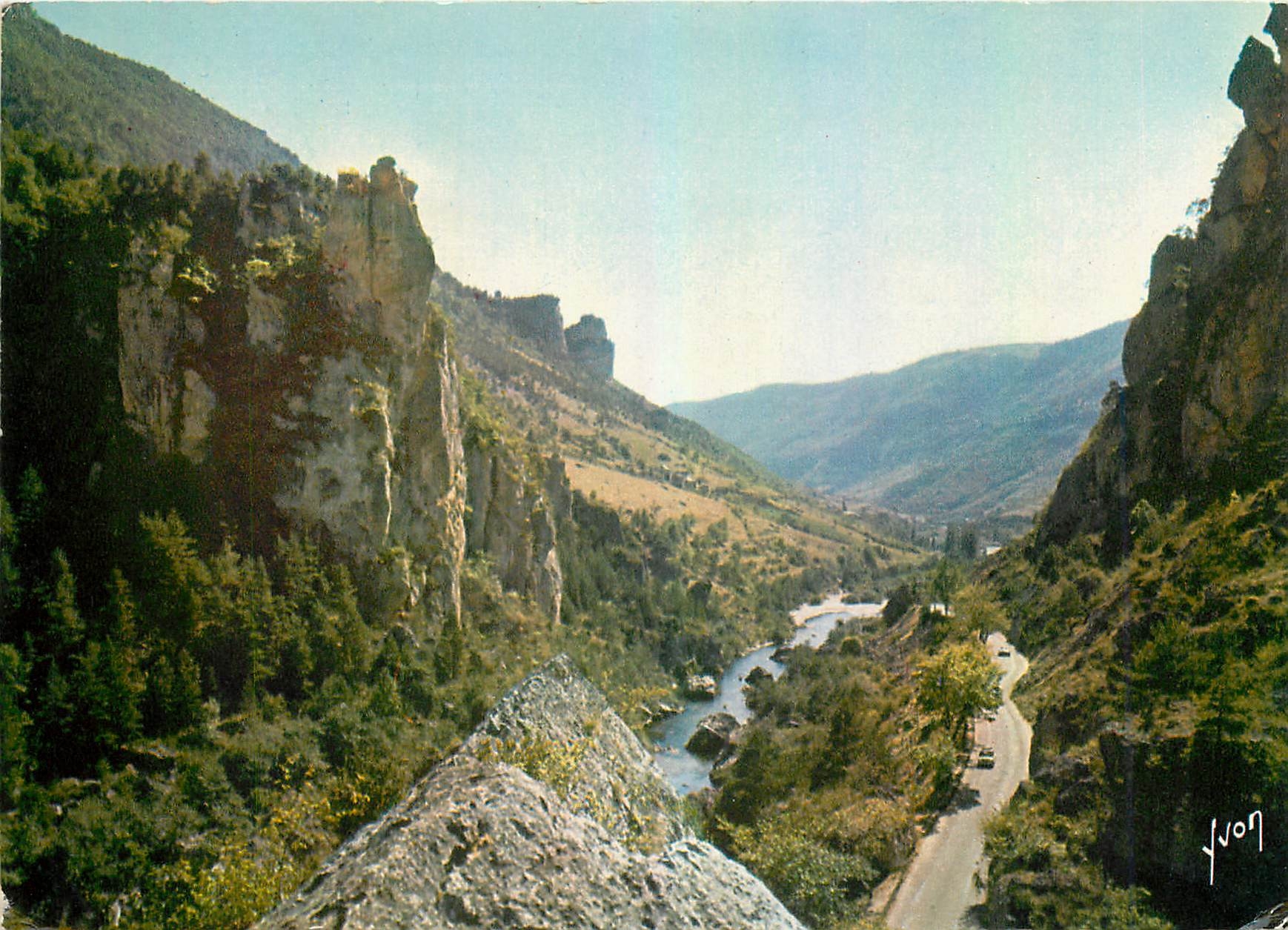 CPM Gorges du Tarn Lozere Vue sur le Pas du Soucy 