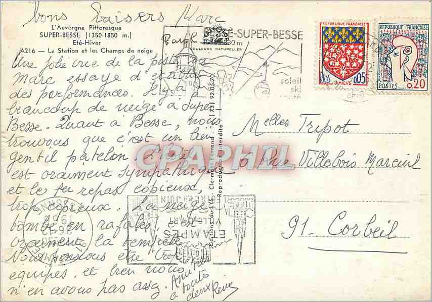 Super-Besse — Station de ski — Éditeur non identifié, n° de série non visible — Rückseite