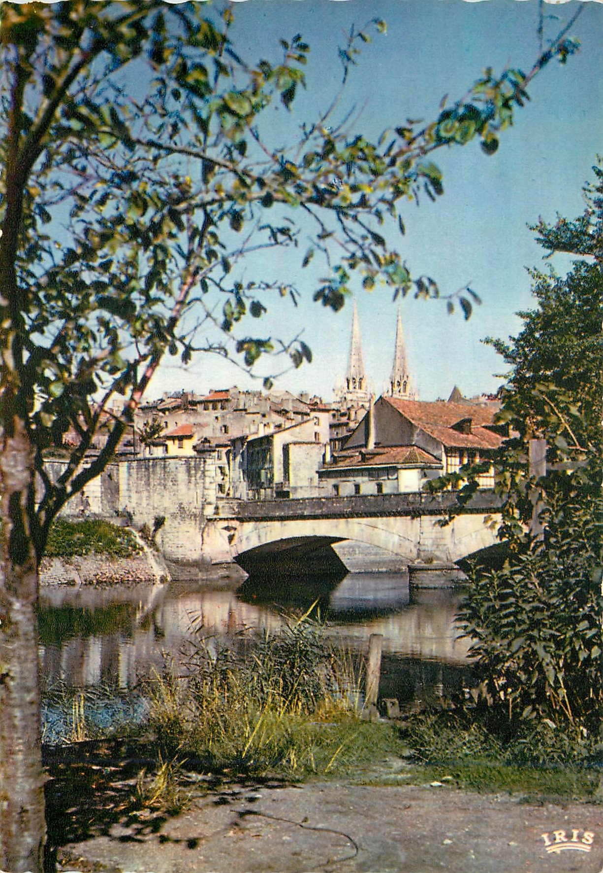 CPM Bayonne La Nive Le Pont du Genie au fond la Cathedrale 