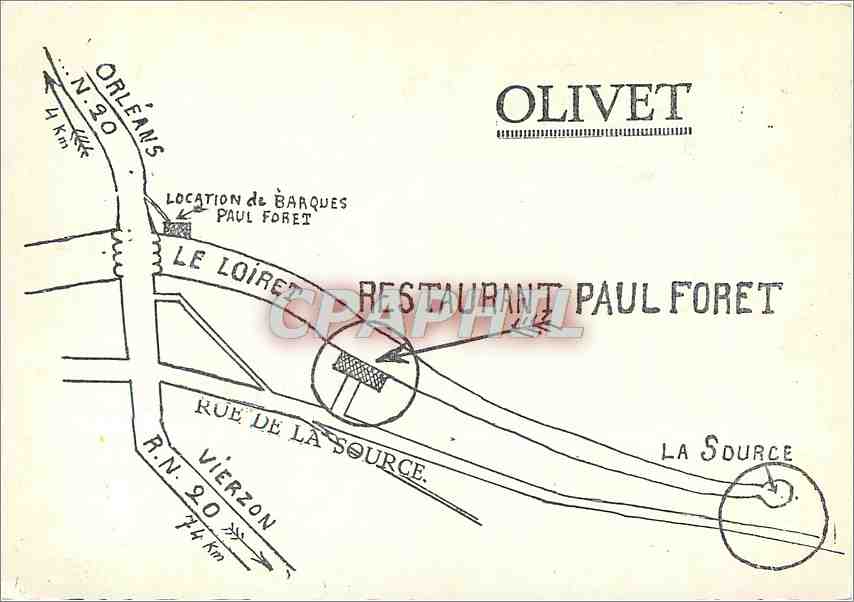 CPM Olivet Restaurant Paul Foret  — Verso