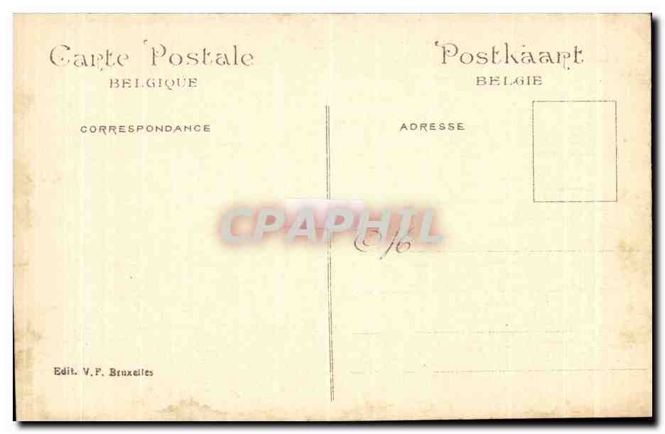 Indochina — Paviljoen op de Wereldtentoonstelling van Brussel 1910 — Edit. V.F. Brussel — Achterkant
