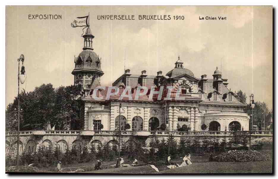 Exposition Universelle Bruxelles-Brussels-Belgique-Belgium-1910- Le Chien Vert-CPA