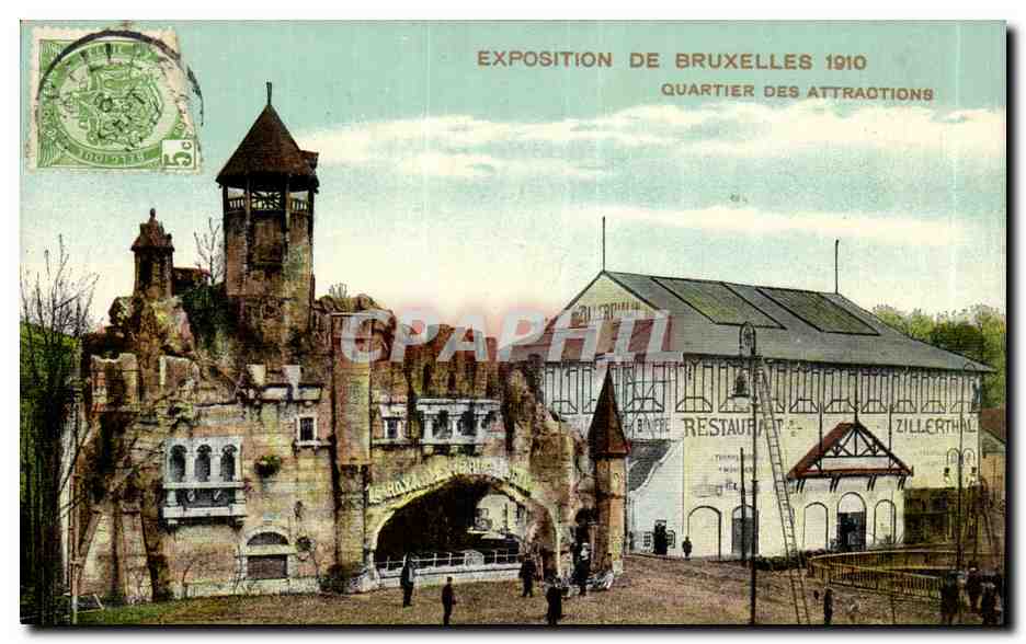 Exposition de Bruxelles 1910 — Quartier des Attractions — éditeur non visible