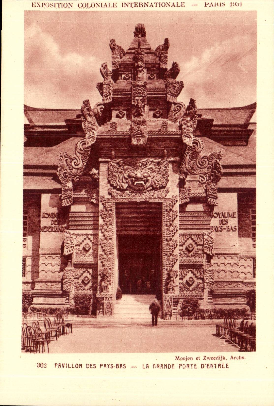 Paris-France- Exposition Coloniale Internationale-1931- Pavillion des Pays-Bas -La Grande Porte D'Entree-CPA