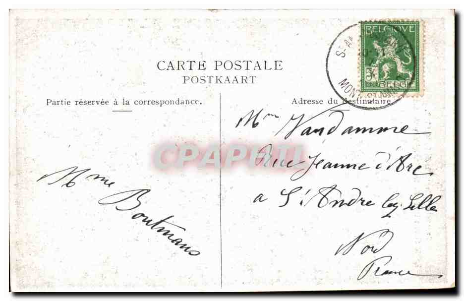 Exposition Universelle de Gand- Ghent-Belgique-Belgium- Entree de la ville de Paris et Candelabre Monument-CPA — Rückseite