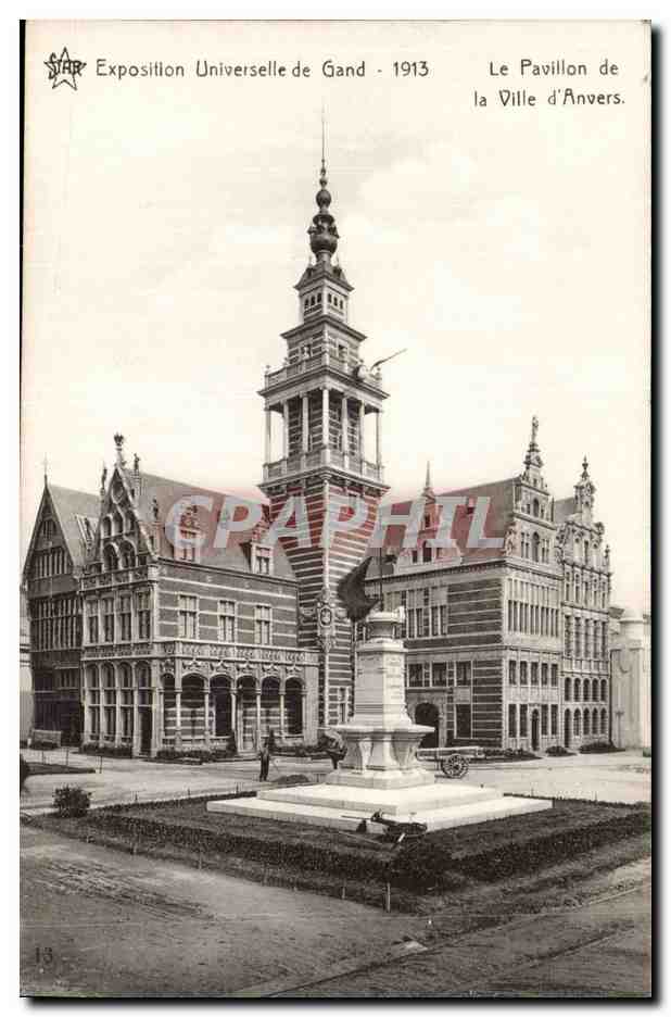 Exposition Universelle de Gand-Ghent-Belgique-Belgium-1913- Le Pavillion de la Ville d'Anvers -CPA