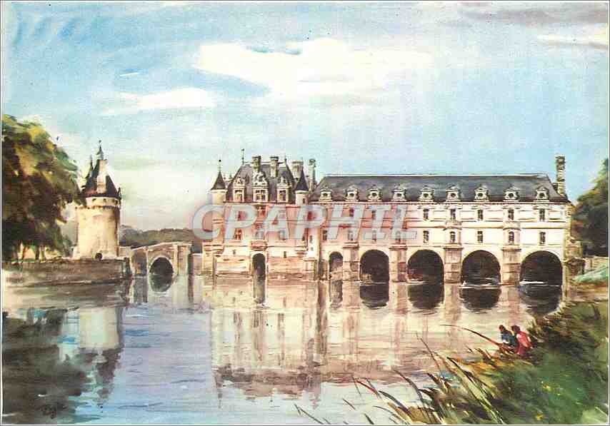 CPM Chateau de Chenonceaux La femme du Receveur des Finances Thomas Bohier 