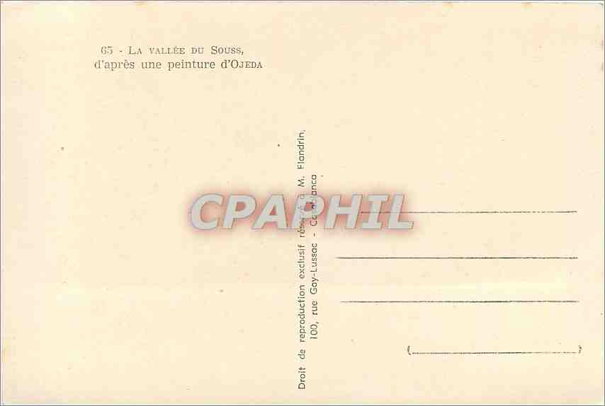 CPM La Vallee du Souss d'apres une peinture d'Ojeda  — Back