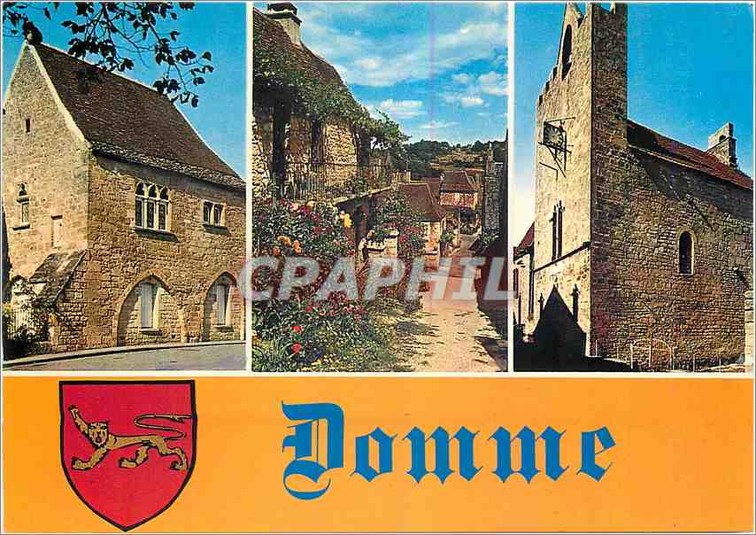 Domme — Vieille maison - Rue fleurie - L'église — Éditeur Cap-théâtre, n°72
