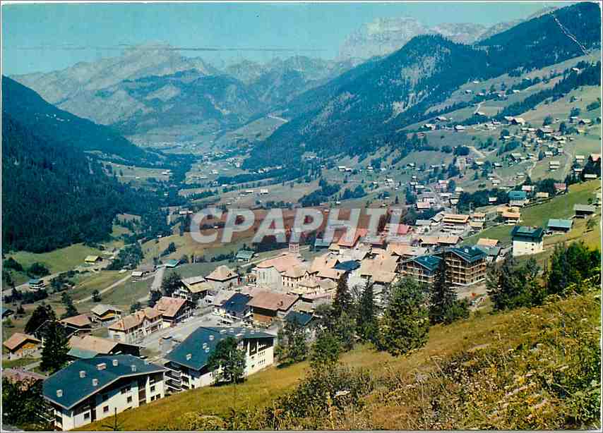 CPM Chatel Hte Savoie Vue generale Au fond Le Mont Chauffe 