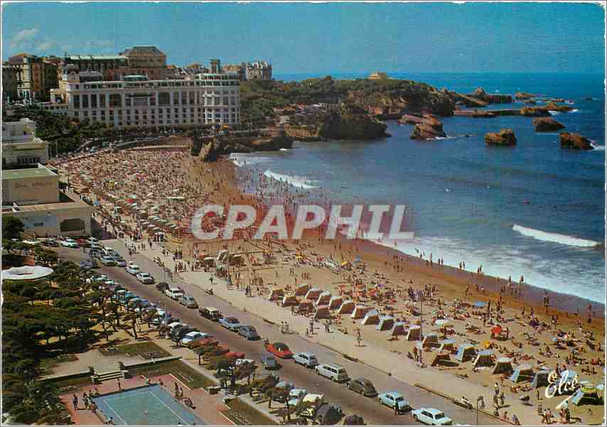 Biarritz (Basses-Pyrénées) — Vue d'ensemble de la Grande Plage — Éditions Elcie — Série 1021