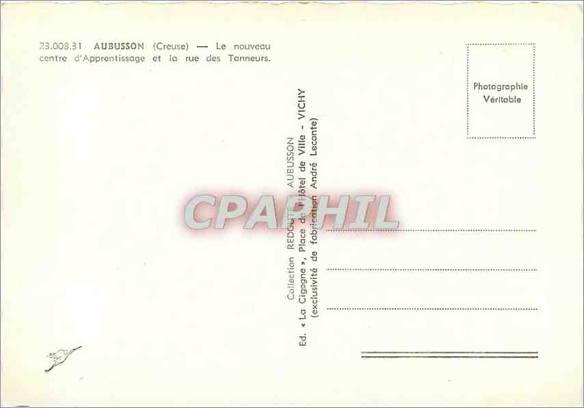 Aubusson (Creuse) — Le nouveau centre d'Apprentissage et la rue des Tanneurs — Ed. « La Cigogne » — Reverso