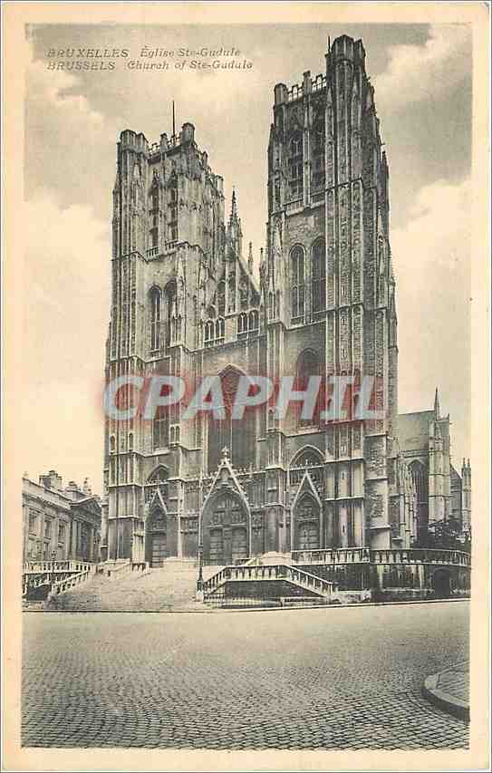 CPA Bruxelles Eglise Ste Gudule 