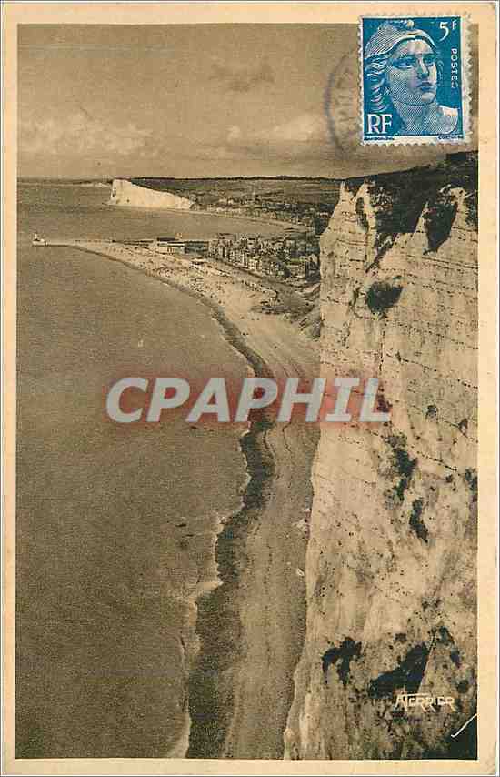 CPM Le Treport eu Mers Les Plages du Treport et de Mers vues des Falaises 
