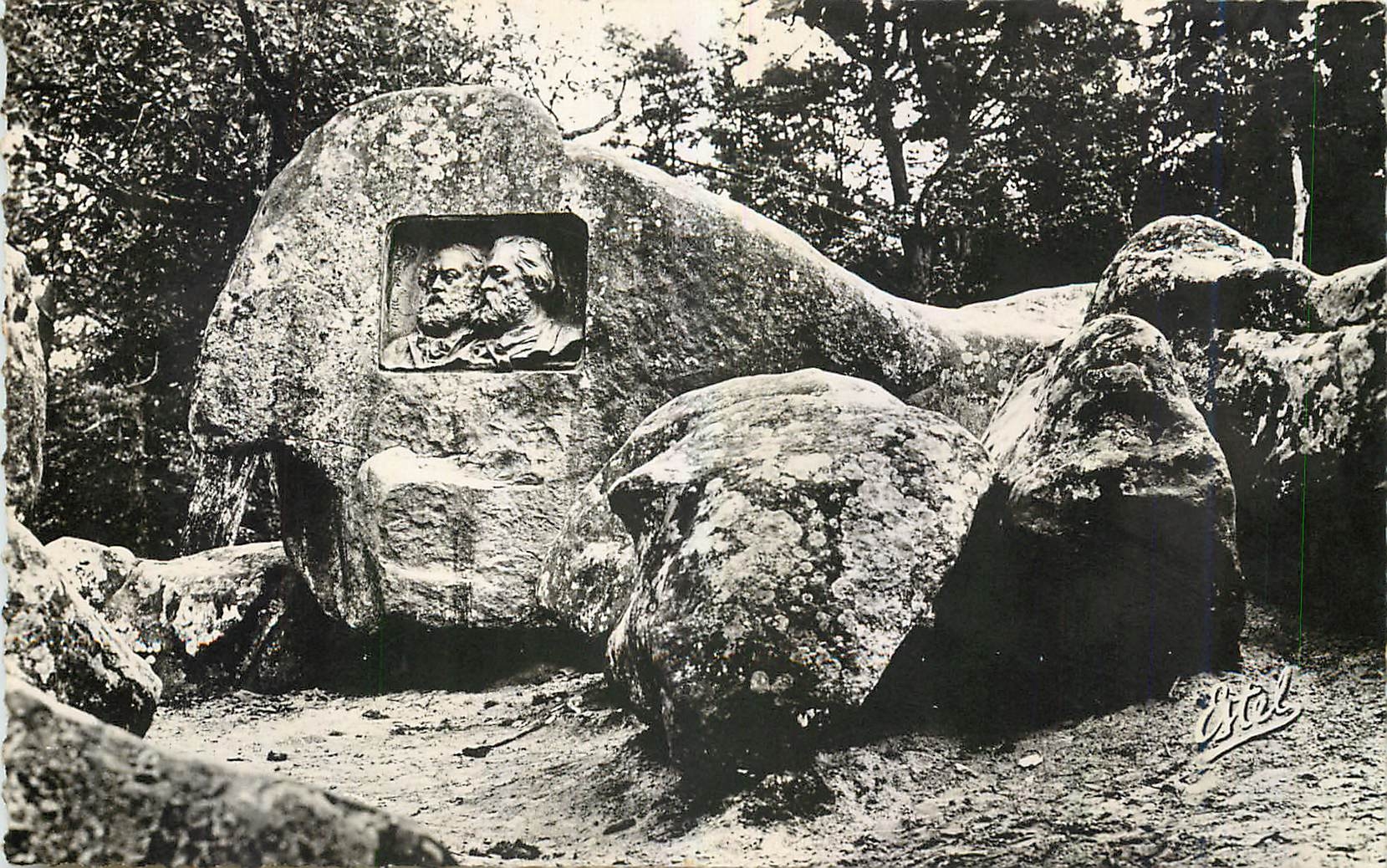 Foresta di Fontainebleau — Monumento ai Pittori Millet e Rousseau — Edizioni di Luxembourge