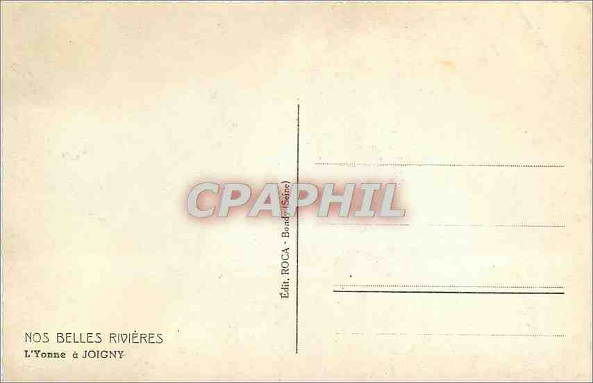 CPM Nos Belles Rivieres L'Yonne a Joigny  — Back
