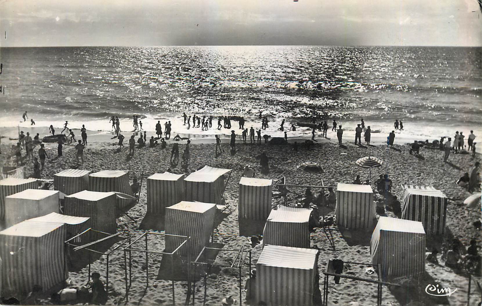 CPM Lacanau Ocean Gironde La Plage au soleil couchant 