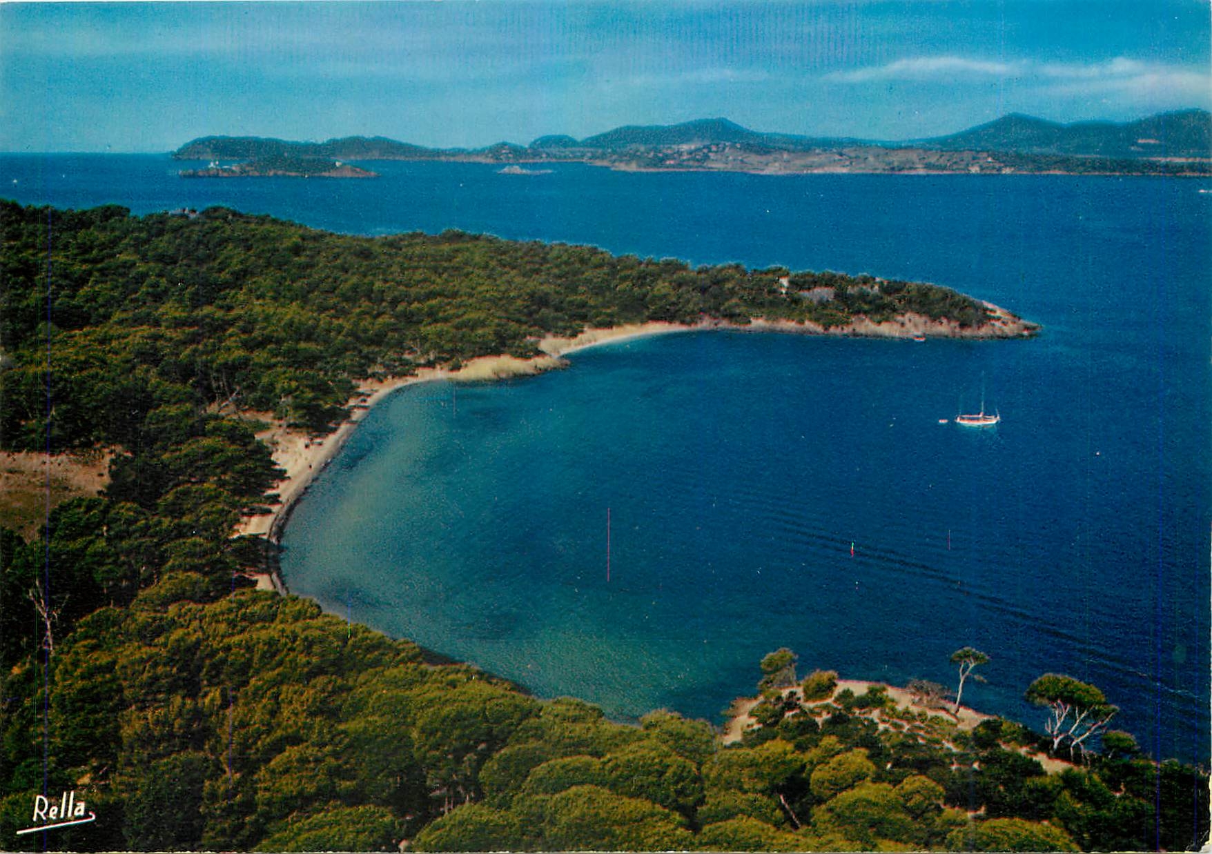 CPM Ile de Porquerolles Var Vue aerienne de la Plage d'Argent 
