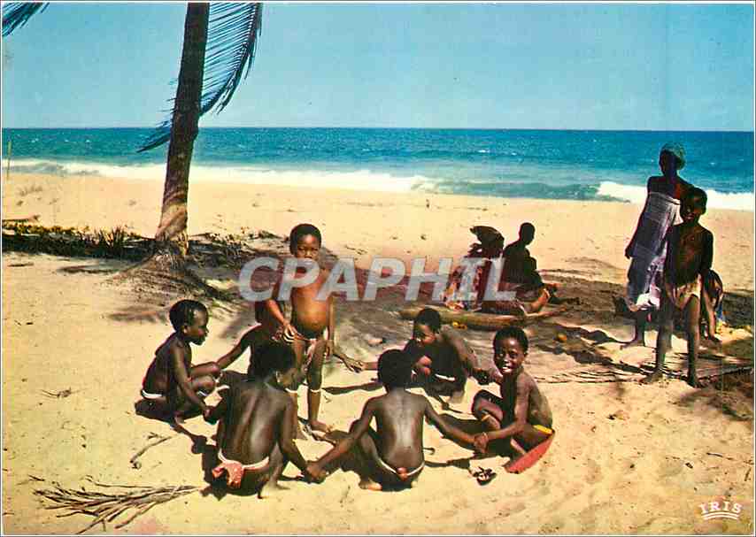 CPM Afrique en Couleurs Jeuz sur la plage 
