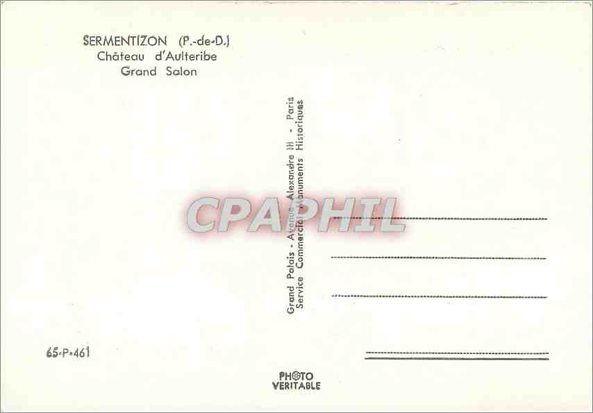 CPM Sermentizon P de D Chateau d'Aulteribe Grand Salon  — Rückseite