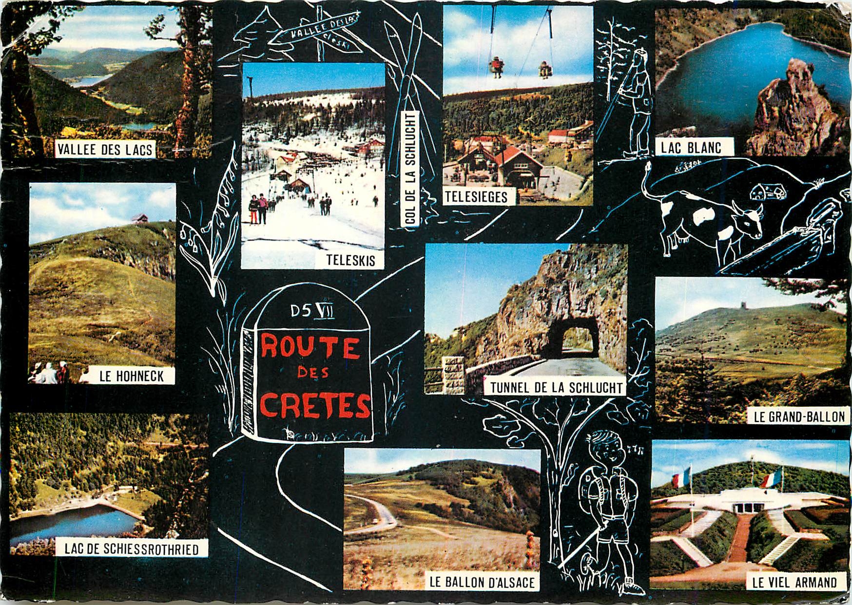 CPM Route des Cretes Vallee des Lacs Teleskis Telesiege Lac Blanc Vache Hohneck