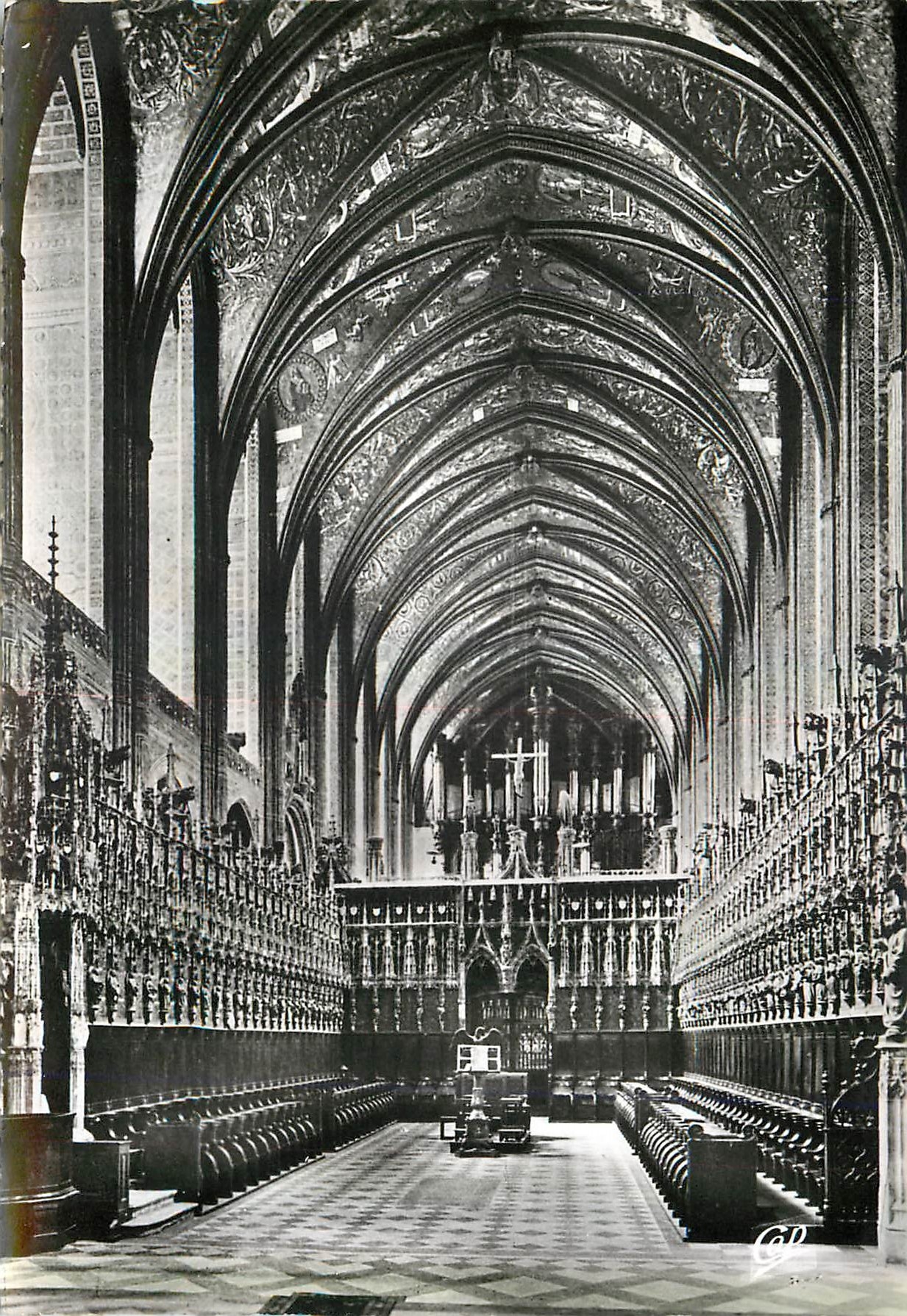 CPM Albi Cathedrale Ste Cecile le choeur et la Nef Orgue