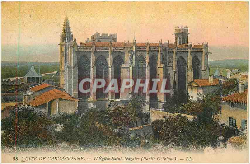 Cité de Carcassonne — L'Église Saint-Nazaire (Partie Gothique) — LL. N° 58