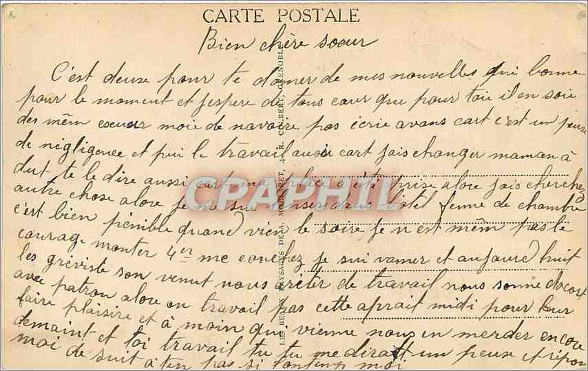 Grenoble — Le croisement du téléphérique de la Bastille, la chaîne du Trièves et Mouchèreboite — Éditeur : L. P. G. (n° 6050) — Rückseite