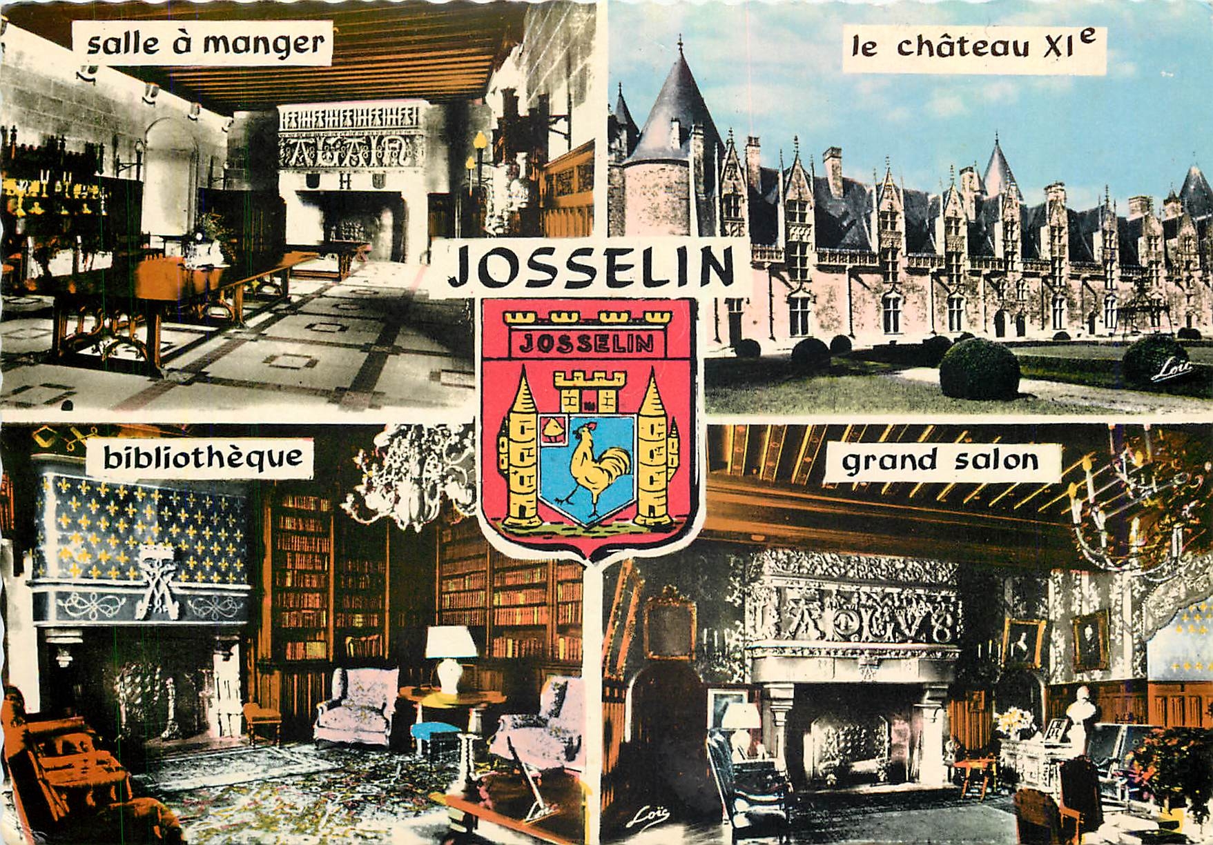 CPM Josselin Le château Bibliotheque Grand salon