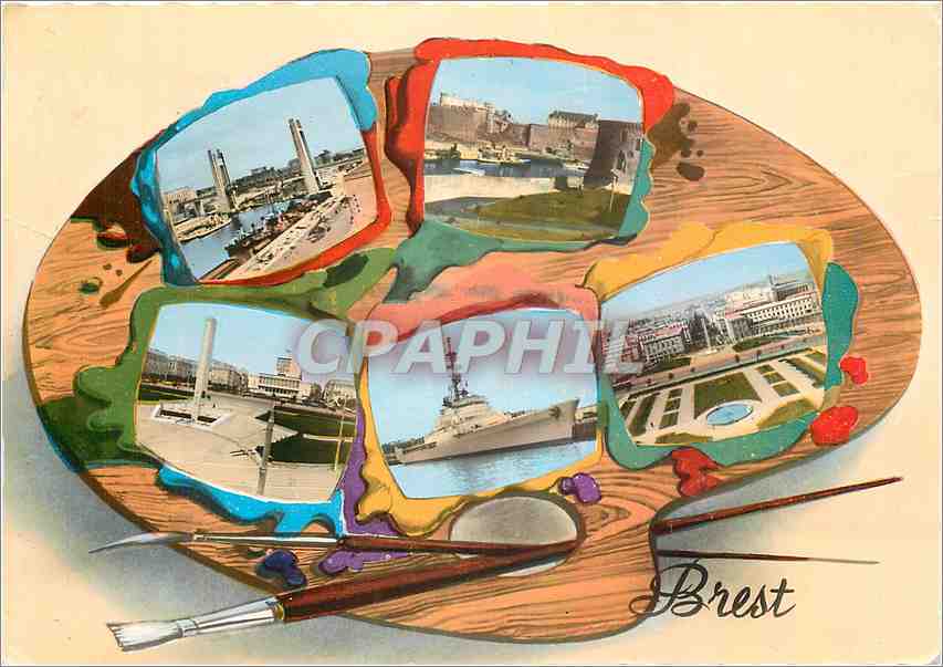 CPM Brest En Haut Pont Ascenseur de Recouvrance Le Chateau 