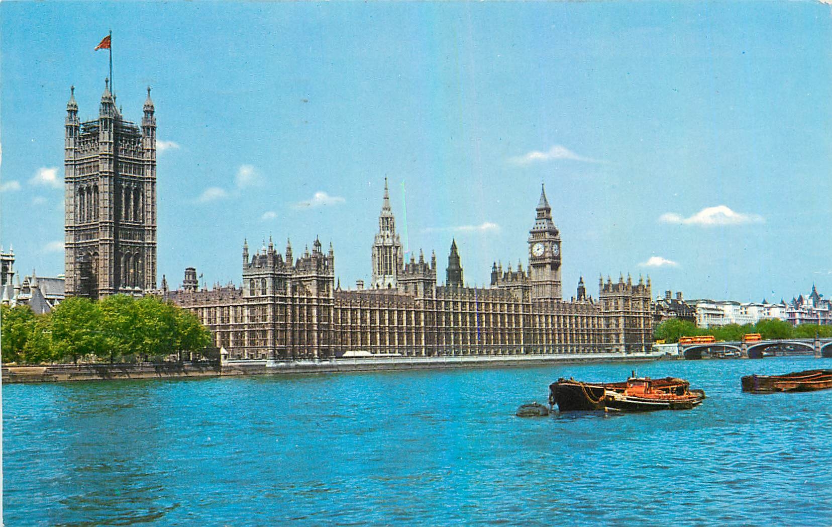Houses of Parliament, LONDON — Natural Colour Series — The Photographic Greeting Card Co. Ltd. London, n°182