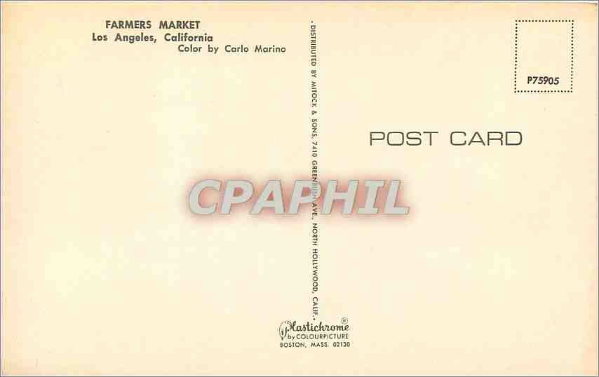 CPM Farmers Market Los Angeles California  — Rückseite