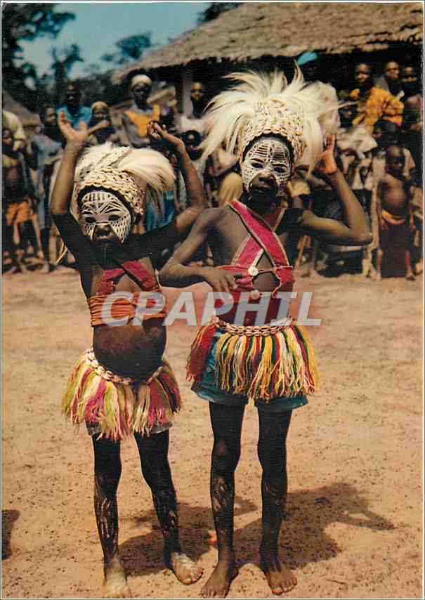 CPM L'Afrique en Couleurs Petites danseuses africaines 