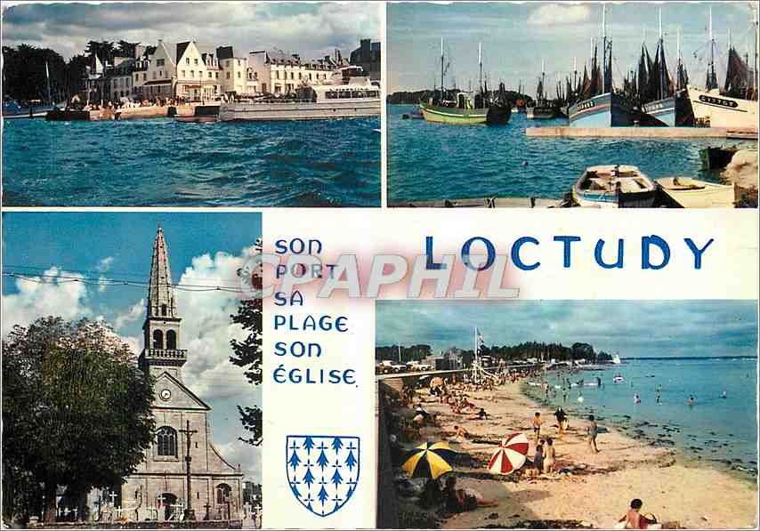 CPM Loctudy son Port sa Plage son Eglise 