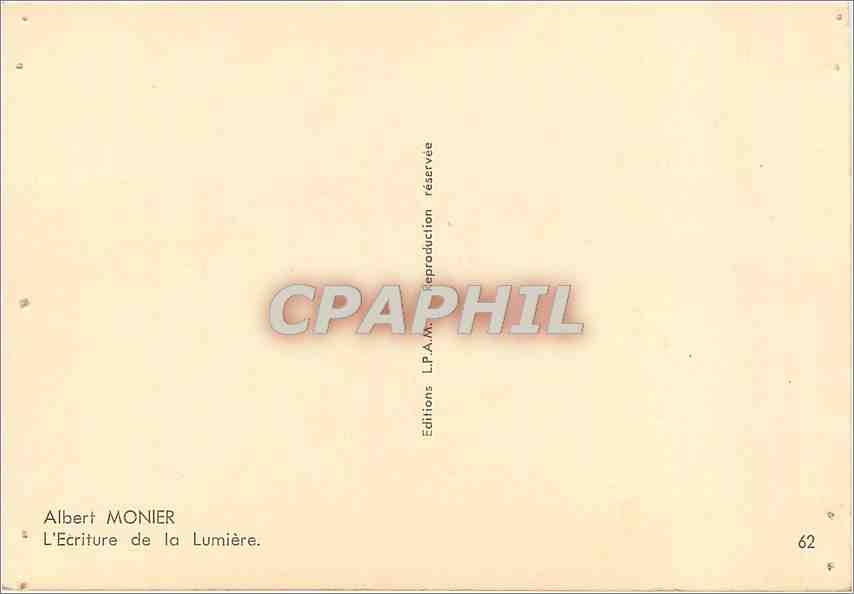 CPM Albert Monier L'Ecriture de la Lumiere  — Rückseite
