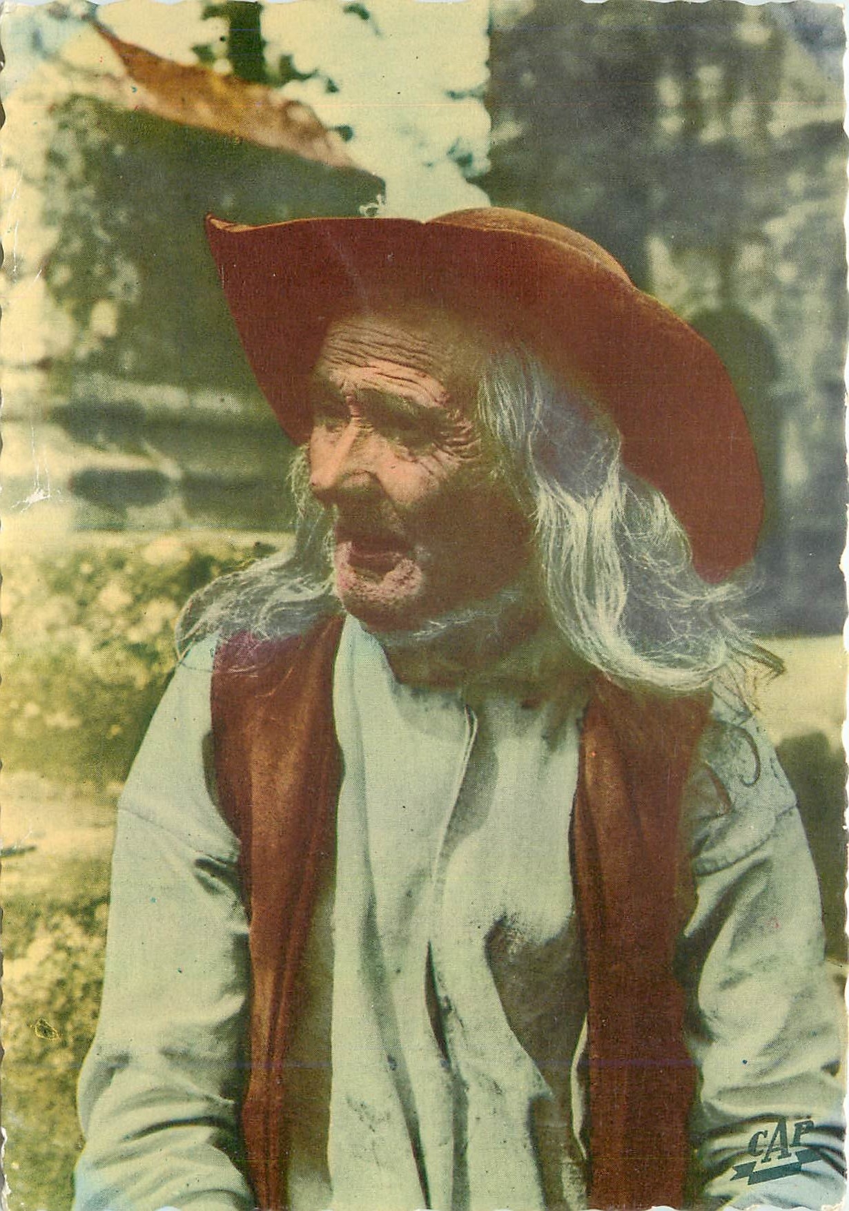 CPM Scenes et Types Bretons Vieillard de Plomodiern Folklore