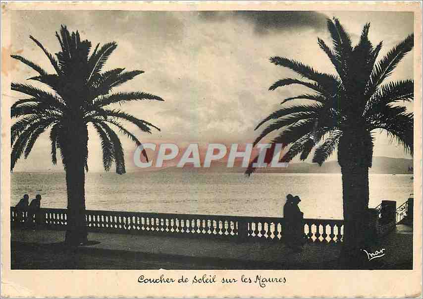 CPM Coucher de Soleil sur les Maures 