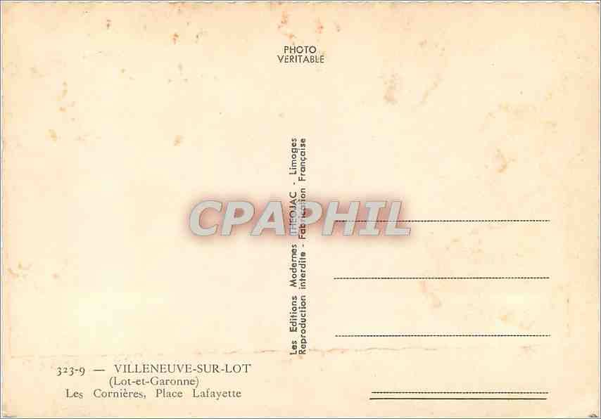 Villeneuve-sur-Lot — Place Lafayette — Chéojac — Rückseite