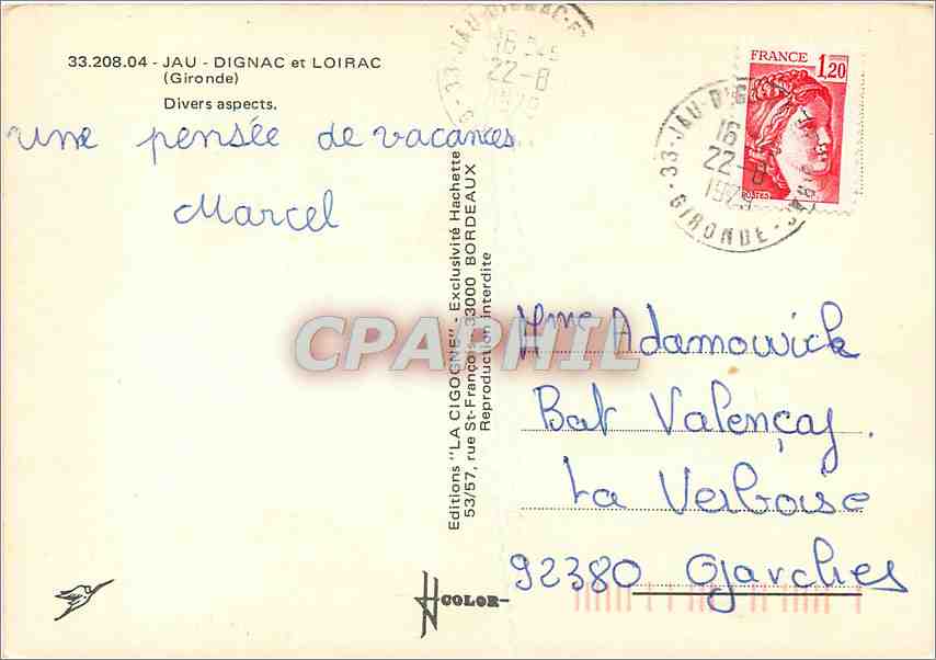 CPM Jau Dignac et Loirac Gironde Divers Aspects  — Back