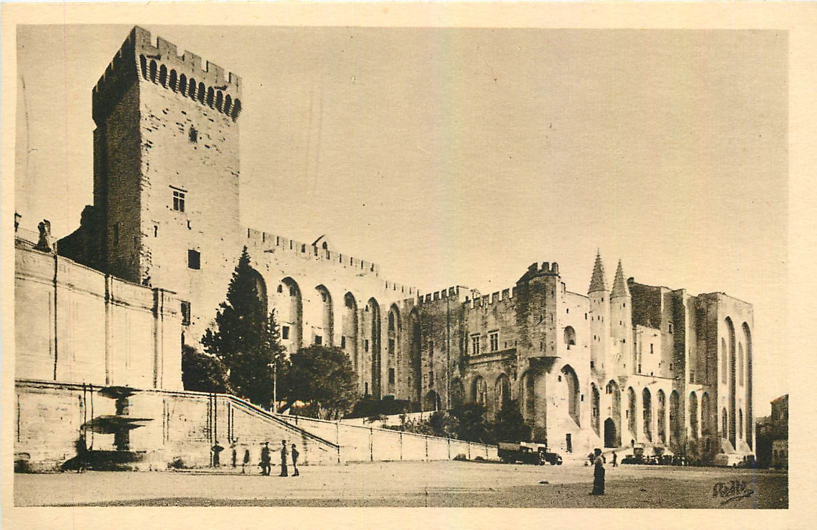 CPA Avignon Palais des Papes Facade occidentale 