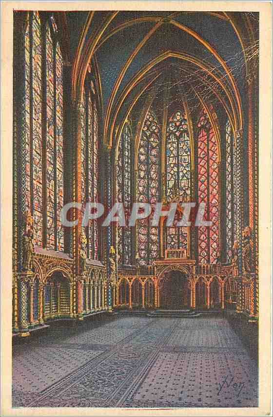 CPA Paris Interieur de la Sainte Chapelle Haute Holy Chapel inside 