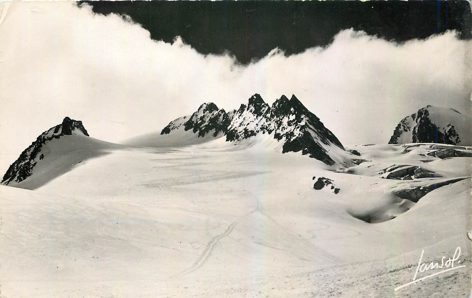 CPM La Haute Montagne Environs de Pralognan Descente du Dome de Polset sur la glacier de Gebroulaz