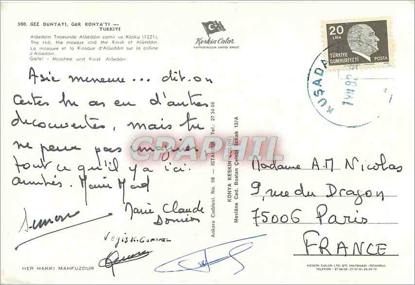 CPM Gez Dunyayi Gor Konya Yi Turkiye  — Verso