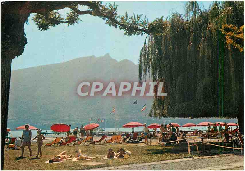 CPM Aix les Bains La Plage et la Dent du Chat 